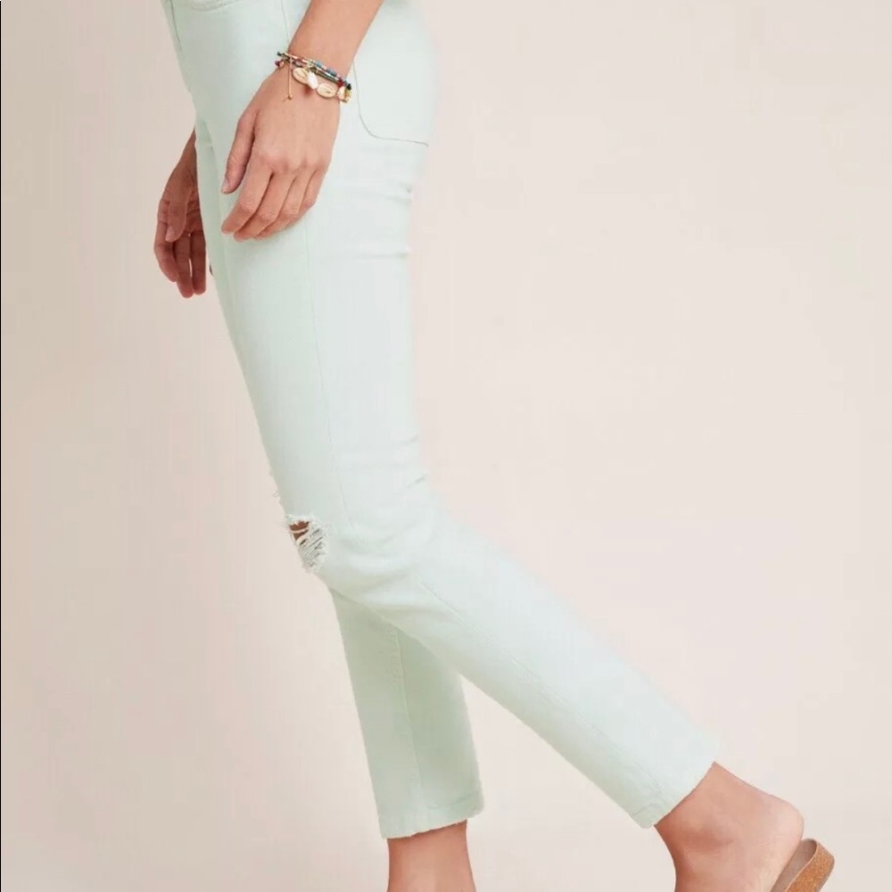 Anthropologie Pilcro mint high-rise slim Jeans 29 - Picture 3 of 7